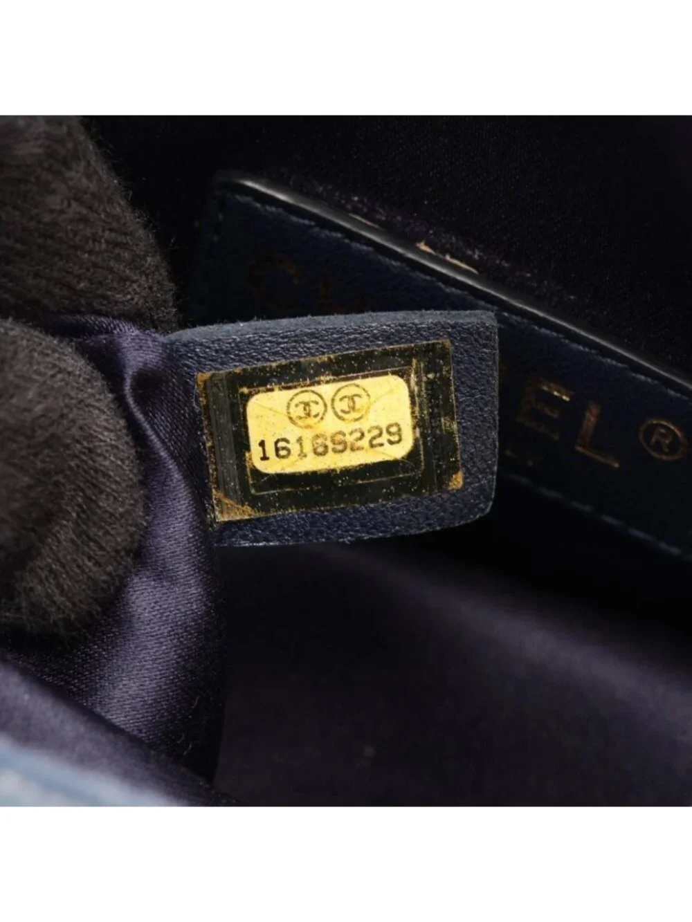 Chanel Shoulder Bag Stitch Che Blanc Smoked Blue Leather Mini Chain